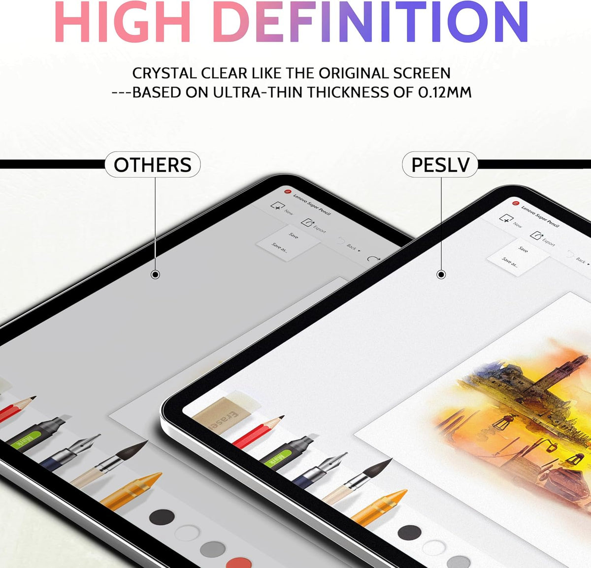 2 Pack Like Paper Screen Protector for iPad Pro 13 Inch 7th (2024, M4), Matte Anti Glare PET Film/Blue Light Filter Eye Protection Cover/Drawing & Writing Feel Like on Paper