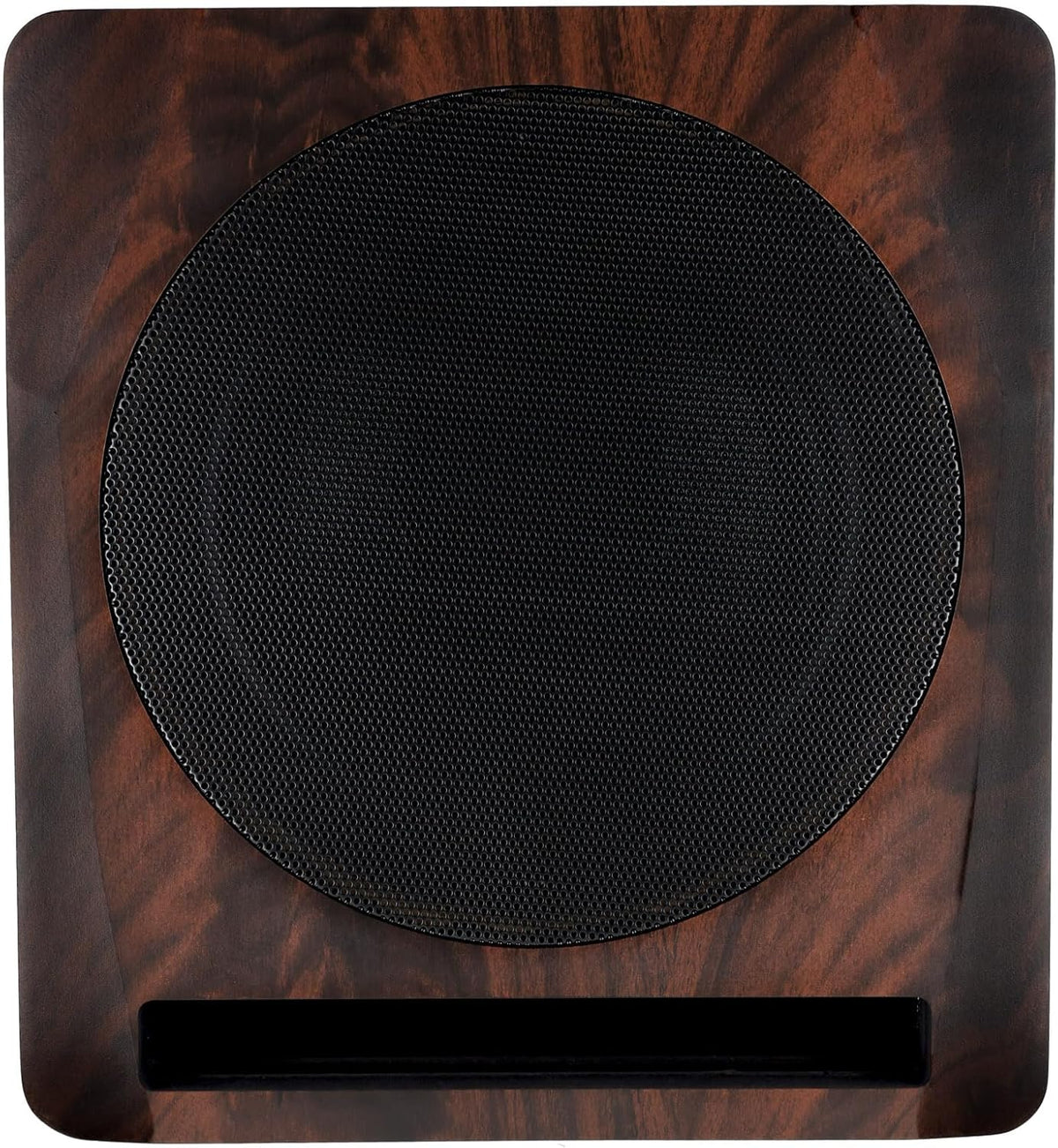 Rockville APM10D Active Studio Subwoofer in Dark Wood, 10", 400W, MDF Wood, RCA/XLR/Optical, Front-Firing Port, Perfect for Studios and Music Production