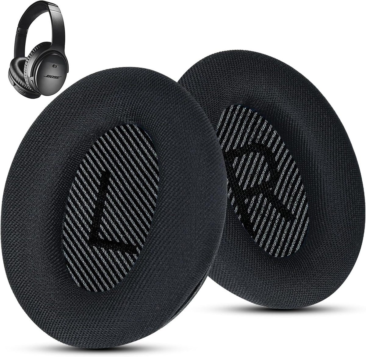 Fabric Comfort - Wzsipod Ear Pads for Bose Quiet Comfort 35/ QC35ii Headphones, Compatible with QC45 QC35ii QC25 QC15 & More Series, Replacement Exclusive Styles, S1