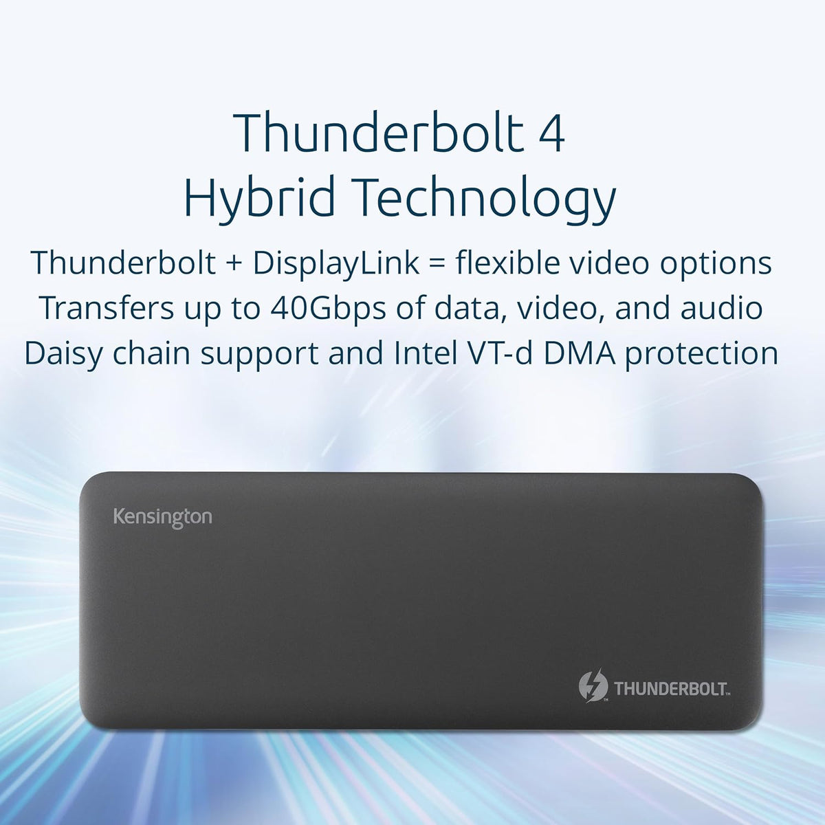 Kensington SD5910T DisplayLink Docking Station Thunderbolt 4, Quad 4K for MacBook Pro/Air M1/M2/M3/M4 with Pro and Max Chipsets, 100W PD, HDMI/DP/TB4, SD/Micro SD Card Slots (K35233NA)