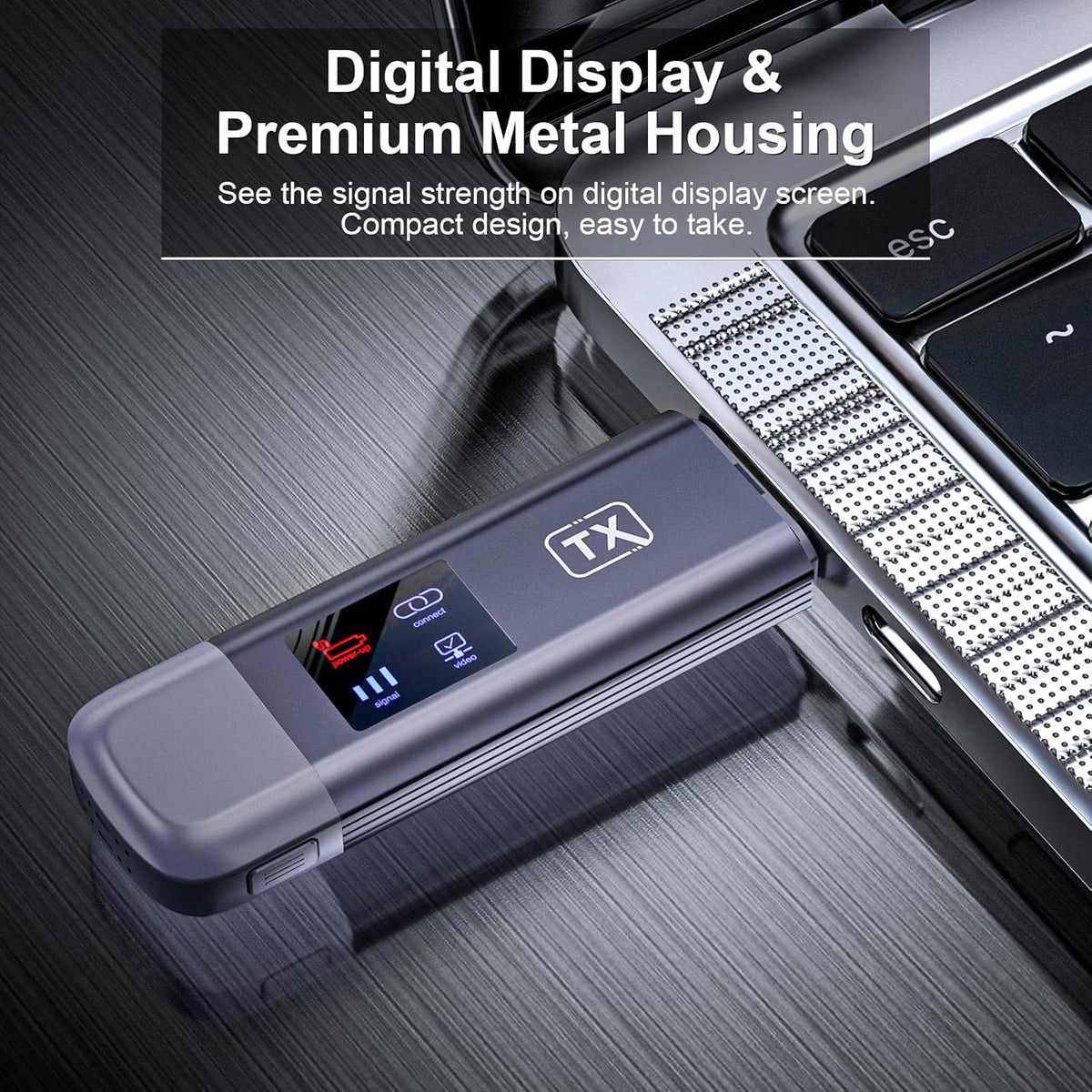 TTQ Wireless HDMI Transmitter and Receiver, TTQ Wireless HDMI Extender 4K Supported, Metal Housing, LED Display, 100FT Range, 2.4G&5G, for PC/Laptop/Camera/HDTV/Projector/TV Box