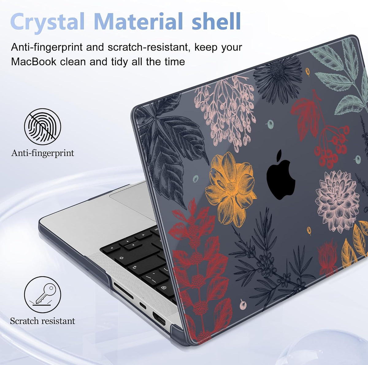 for MacBook Pro 16 inch Case 2021 2022 2023 2024 Release A3186 A3403 M4 A2991 M3 A2780 M2 A2485 M1 Pro/Max, Hard Shell Case with Screen Protector & Keyboard Cover, Autumn Leaves