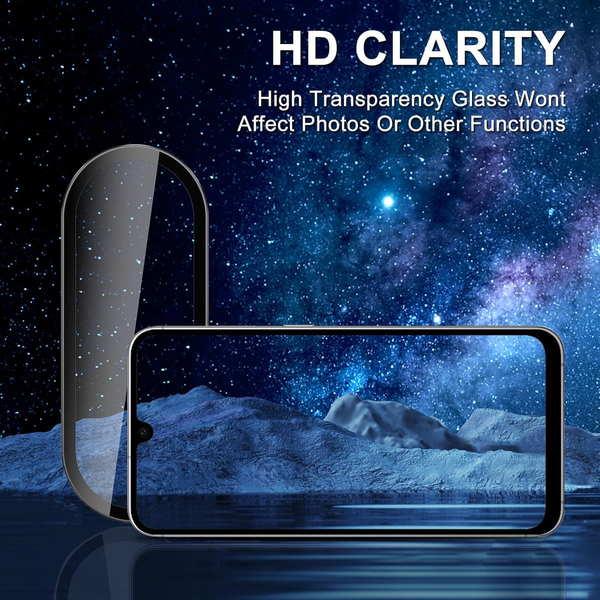for Samsung Galaxy A26 Camera Lens Protector, Individual Metal Ring Tempered Glass Lens Cover, [Strong Adsorption] Scratch Resistant Ultra-Thin HD Clear Lens Cover, 1 Set-Black