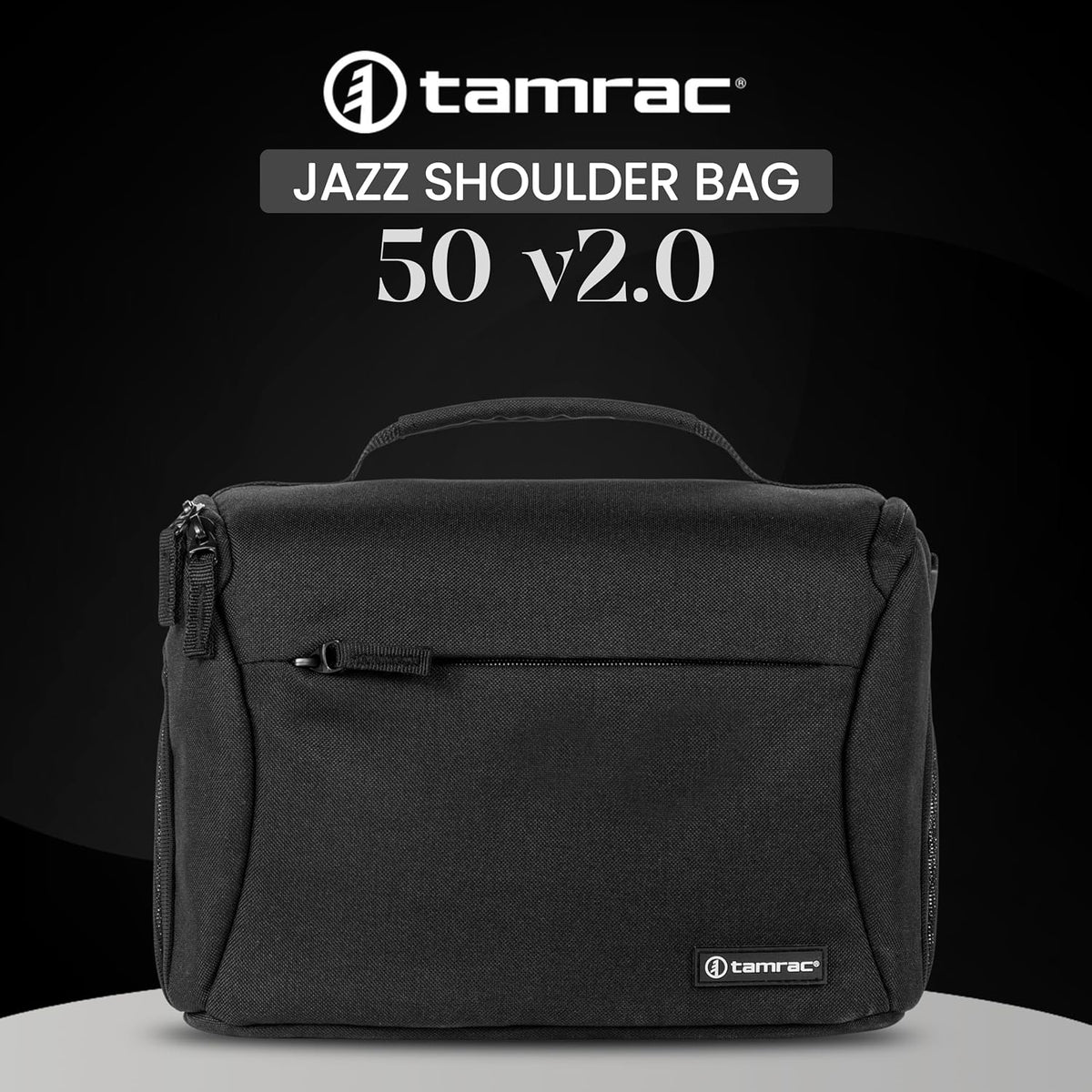 Tamrac Jazz 50 v2.0 Camera Bag for Photographers, Camera Case for Photography Accessories, Shoulder Bag for DSLR and Mirrorless Cameras, Crossbody Camera Bag, Travel Camera Carrying Case – Black
