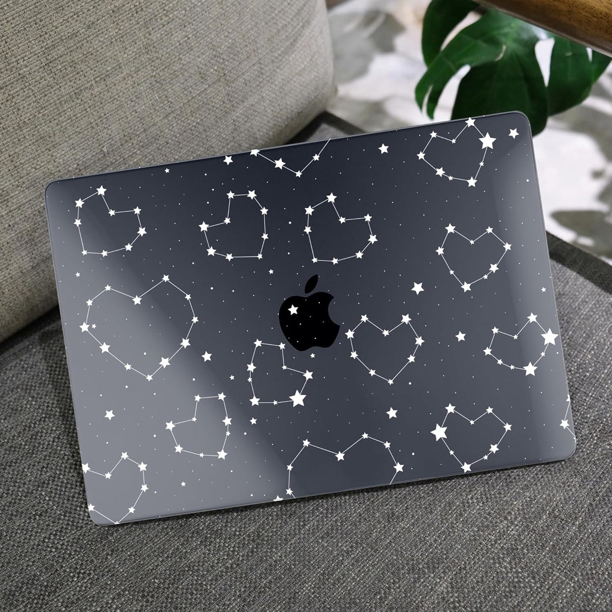 MEEgoodo for MacBook Air 13 inch Case 2021 2020 2019 2018 Released A2337 M1 A2179 A1932 with Touch ID, Plastic Hard Shell & Keyboard Cover Compatible with MacBook Air Case 13.3,Constellations & Hearts