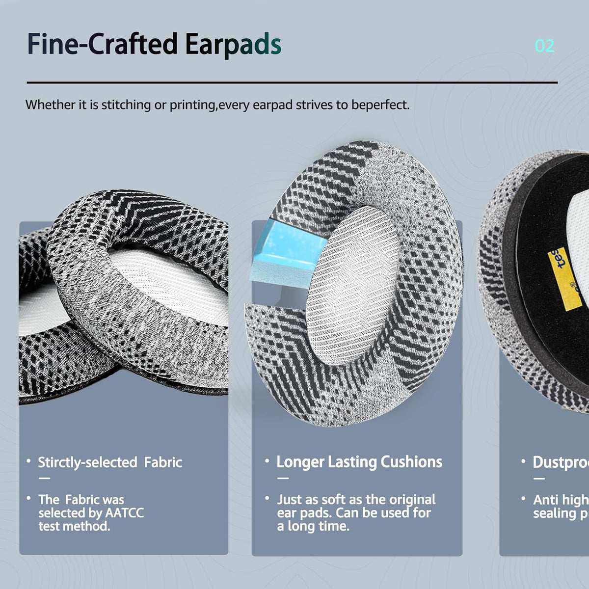 Cooling-Gel QuietComfort 35 / QC35 ii Replacement Ear Pads for Bose Headphones, Also Fit for Bose QC45 QC35 QC25 QC2 QC15/ Around-Ear 2 AE2i AE2w/ SoundTrue & SoundLink Series, White