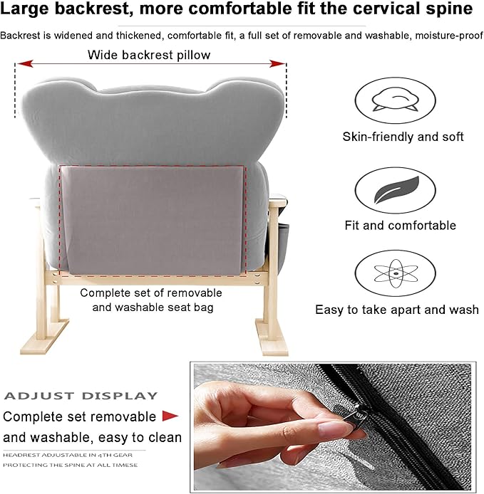 Office Chair Gaming Chair Computer Chair Desk Chair Game Chair Upholstered Executive Chair for Home Work AdultsHigh Back Computer Chair with Adjustable Backrest HeadrestErgonomic
