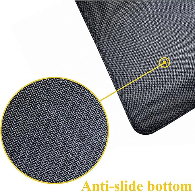 Elegant Brown Crocodile Leather Texture Green Large Mouse Pad Gaming Mat Desk Matt for Desktop Desk Pad Mat Anti-Slip XXL Big Mousepad with Stitched Edges for Computer
