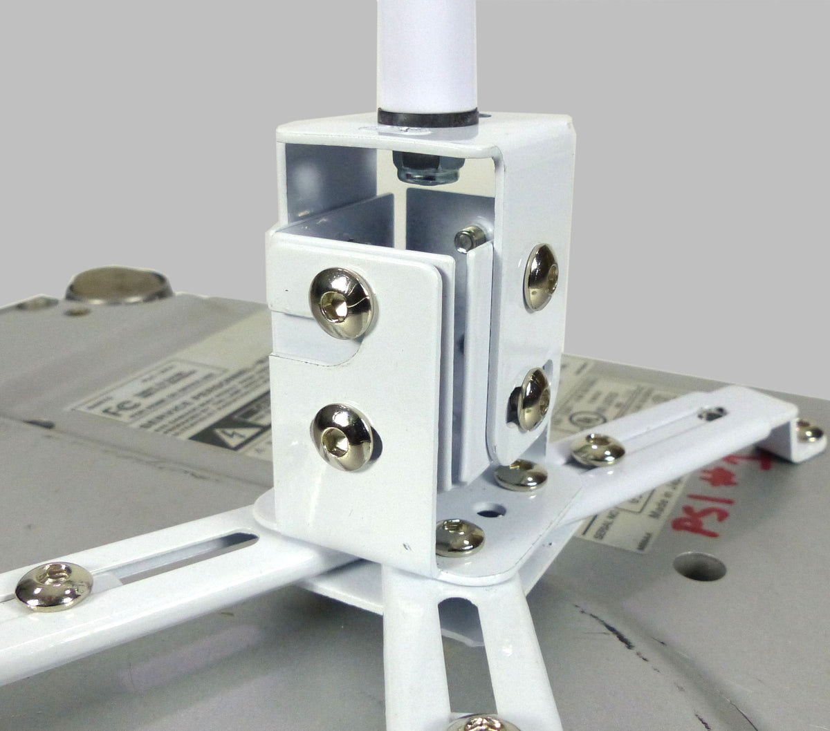 ALZO Short Suspended Drop Ceiling Video Projector Mount with Scissor Clamp for T-Bar Attachment with 10 Inch Drop