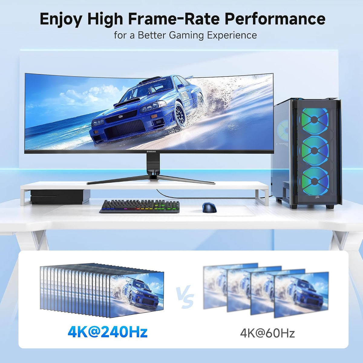 48Gbps 2.1 4.9ft, [8K@60Hz, 4K@240Hz, Dolby HDMI2.1 PS5, Cable Matters [Ultra High Speed HDMI Certified] Ultra Thin
