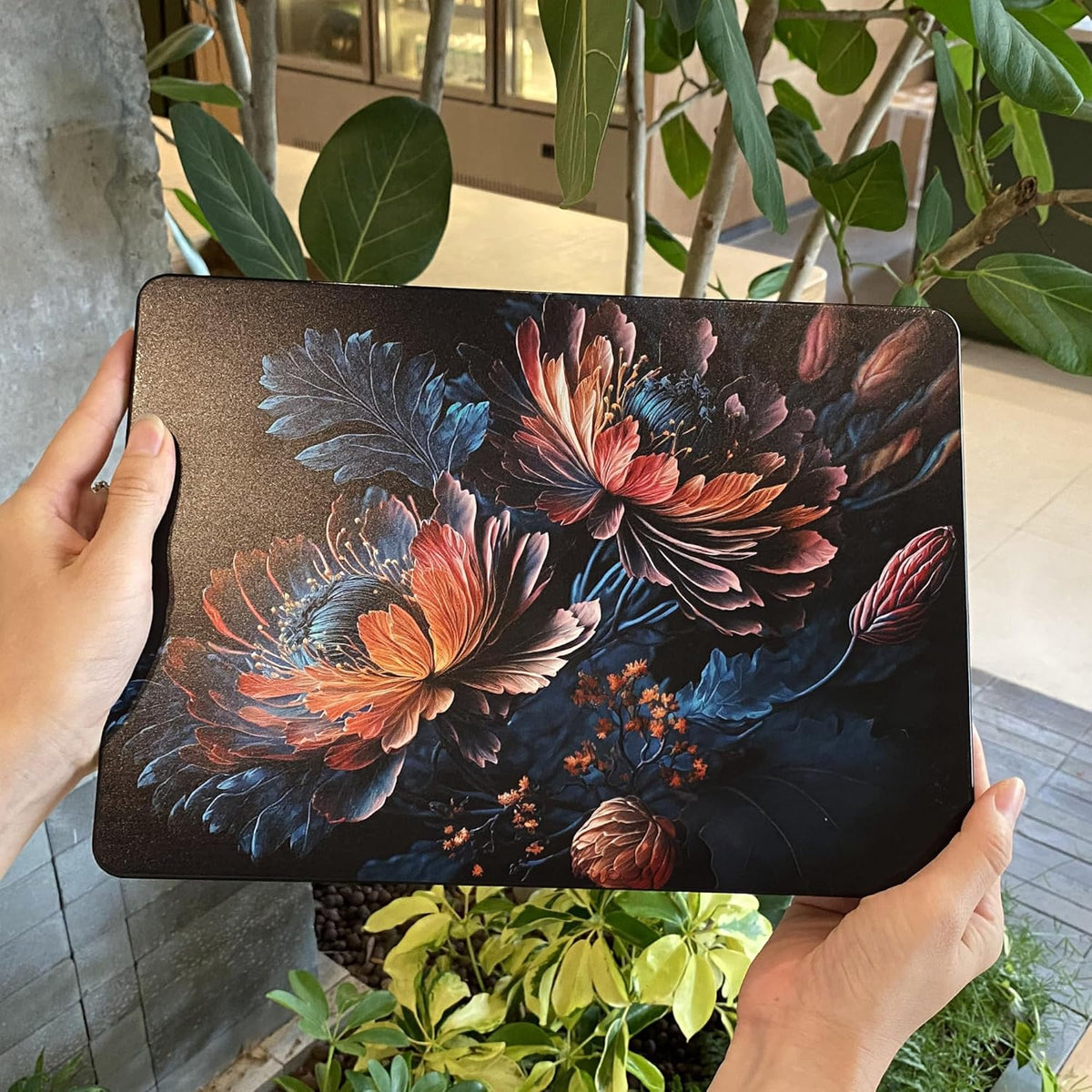 MEEgoodo for M4/M3/M2 MacBook Air 15.3 inch Case 2025 2024 2023, Case Fit Model (A3241/A3114/A2941) for MacBook Air 15 inch, Laptop Hard Shell with Keyboard Cover, Bunch Flowers
