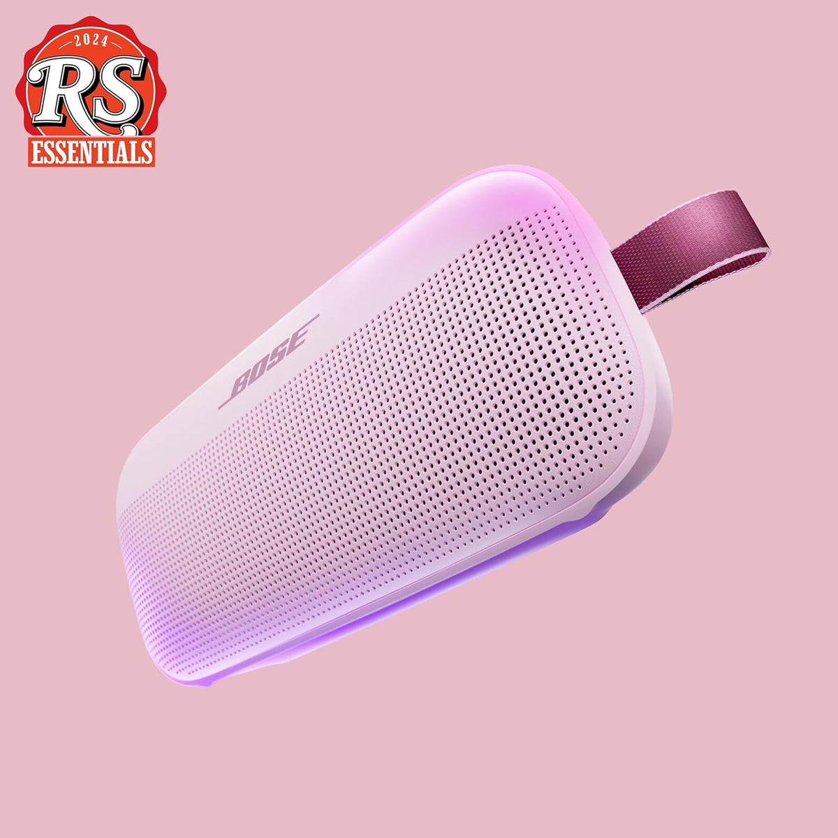 Bose SoundLink Flex Portable Bluetooth Speaker (2nd Gen), Portable Outdoor Speaker with Hi-Fi Audio, Up to 12 Hours Battery Life, Waterproof and Dustproof, Petal Pink - Limited Edition Color