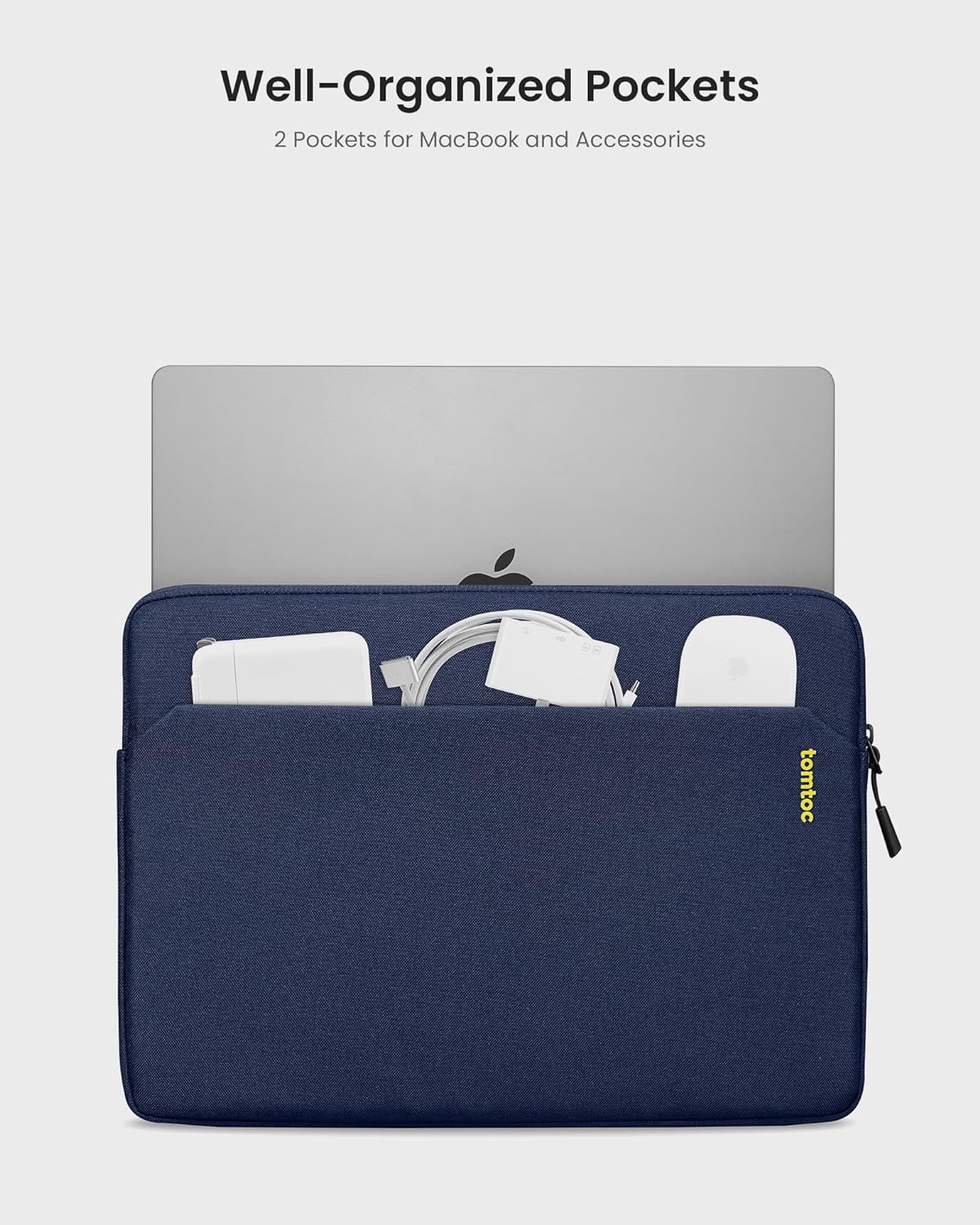 tomtoc Slim Laptop Sleeve for 14-inch MacBook Pro M4/M3/M2/M1 Pro/Max 2024-2021, Water-Resistant Protective Case for 13.8 Inch Surface Laptop AI PC, Accessory Bag