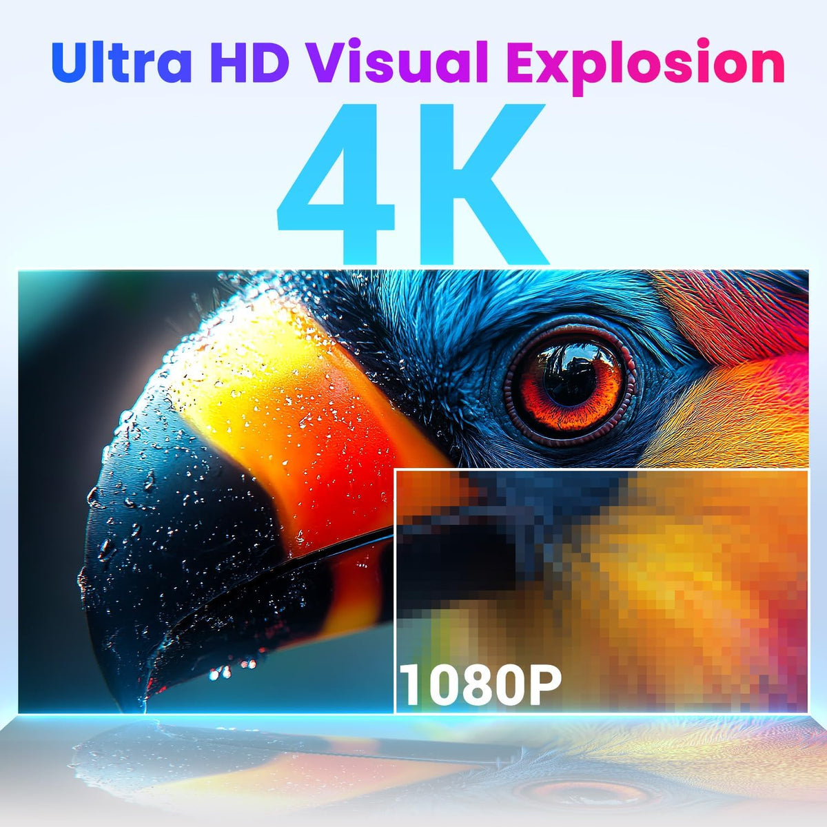 Portable Monitor 4K 15.6 inch UHD 3840X2160 100% sRGB USB-C HDMI IPS HDR External Second Screen Portable Travel Monitor for Laptop MacBook PS5/4 Xbox with Speakers, VESA Compatible