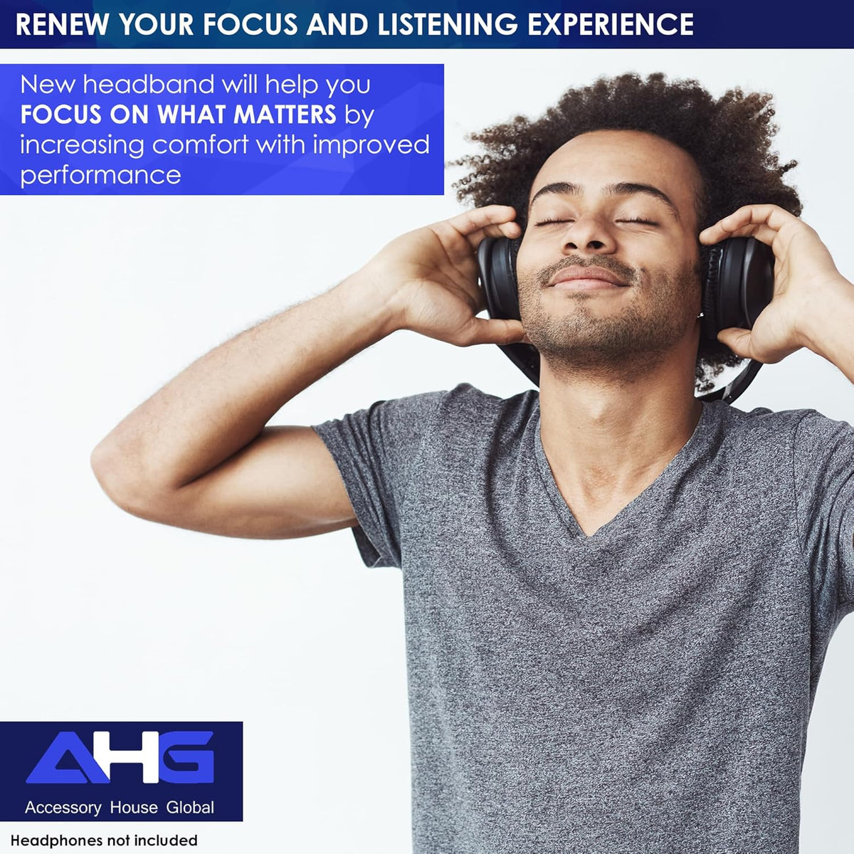 QC35 ii / QC35 Headband pad Cushion Cover. Compatible with Bose QuietComfort 35 / QC35 II Headphones (White). Easy Clip on Design | Premium PU | FlexiSoft High-Density Foam