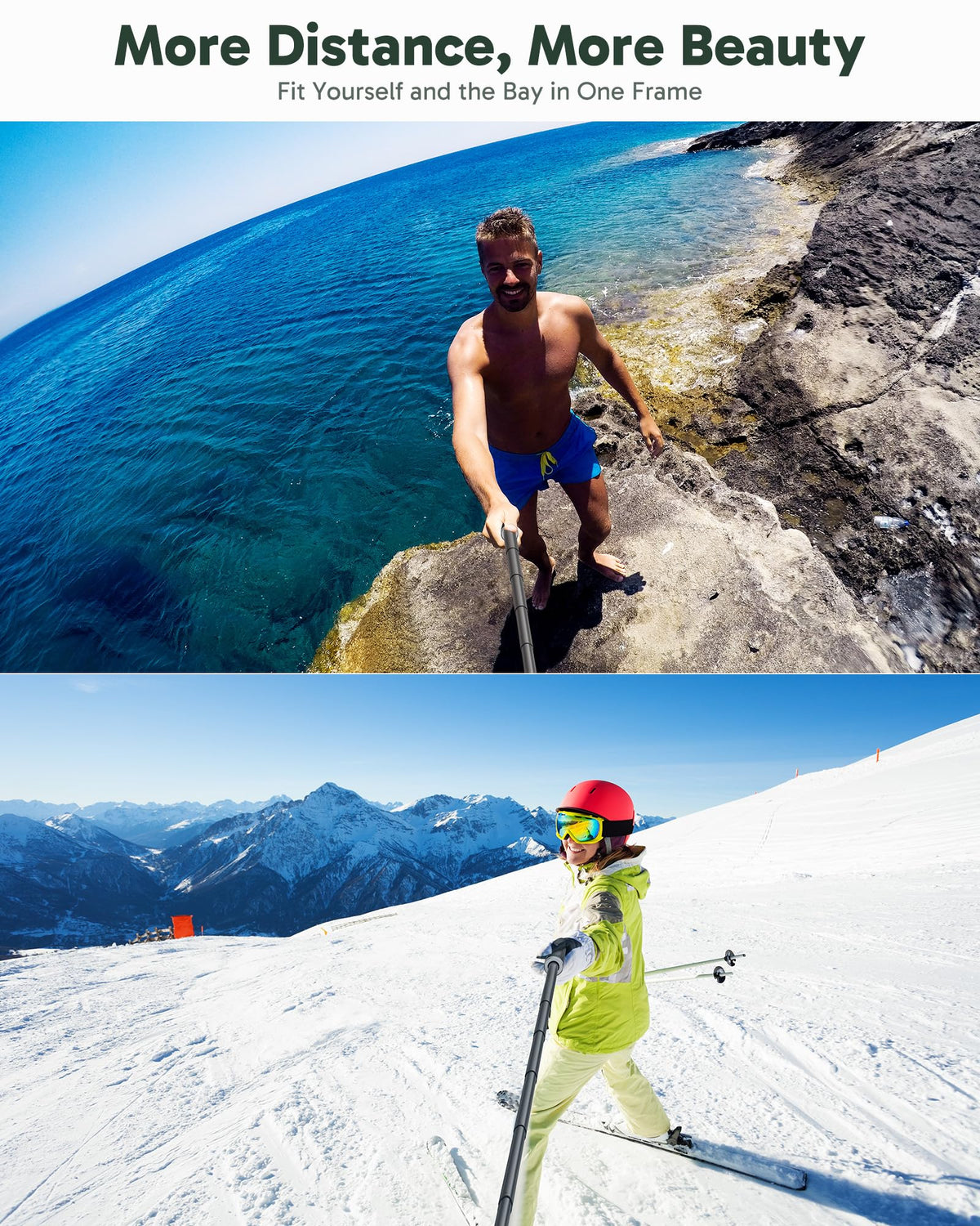 AKASO 160cm Selfie Stick Extendable Tripod Stand for GoPro Hero 13/12/11/10/9/Max, DJI Osmo Action 5/4/3, AKASO EK7000/Brave 4/Brave 7 LE Action