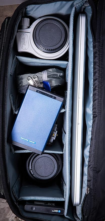 SecureData SecureDrive BT 1TB SSD Hardware Encrypted USB 3.0 Ext Drive FIPS 140-2 Level 3 Unlock via Phone app TAA Compliant CJIS HIPAA CMMC GDPR Compliant Works with Mac and Win Free AV