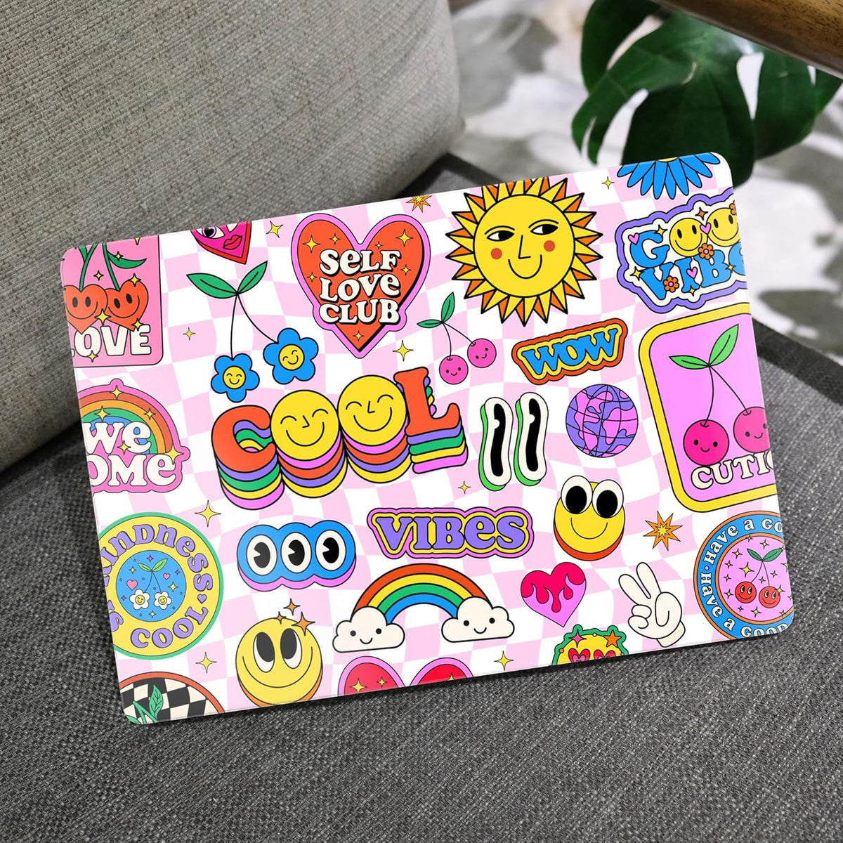MEEgoodo Case for M4/M3/M2 MacBook Air 13.6 inch Case 2025 2024 2022, Fit Model A3240/A3113/A2681, Laptop Hard Shell with Keyboard Cover Compatible with MacBook Air 13 inch, Pattern Stickers