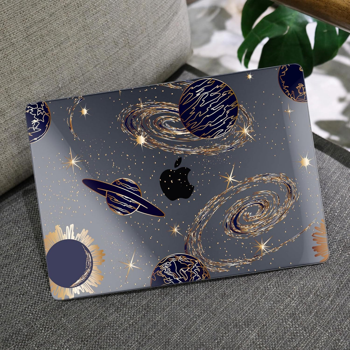 MEEgoodo Case for M4/M3/M2 MacBook Air 13.6 inch Case 2025 2024 2022, Fit Model A3240/A3113/A2681, Laptop Hard Shell with Keyboard Cover Compatible with MacBook Air 13 inch, Planets & Galaxies