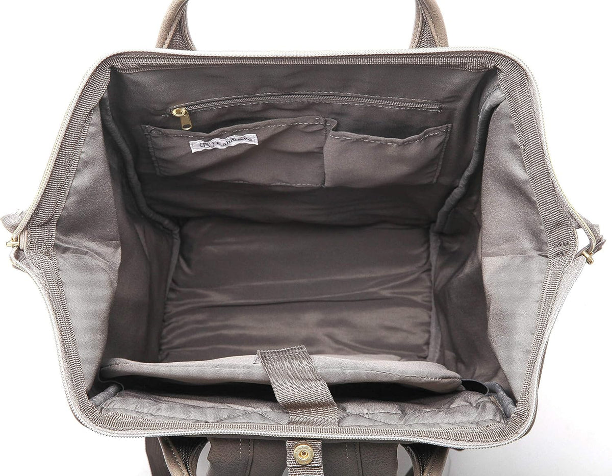 Backpack 15-inch Backpack, Kah&Kee Leather for Women and Men Laptop Bag | Teacher Professional, Diaper Bag Ideal