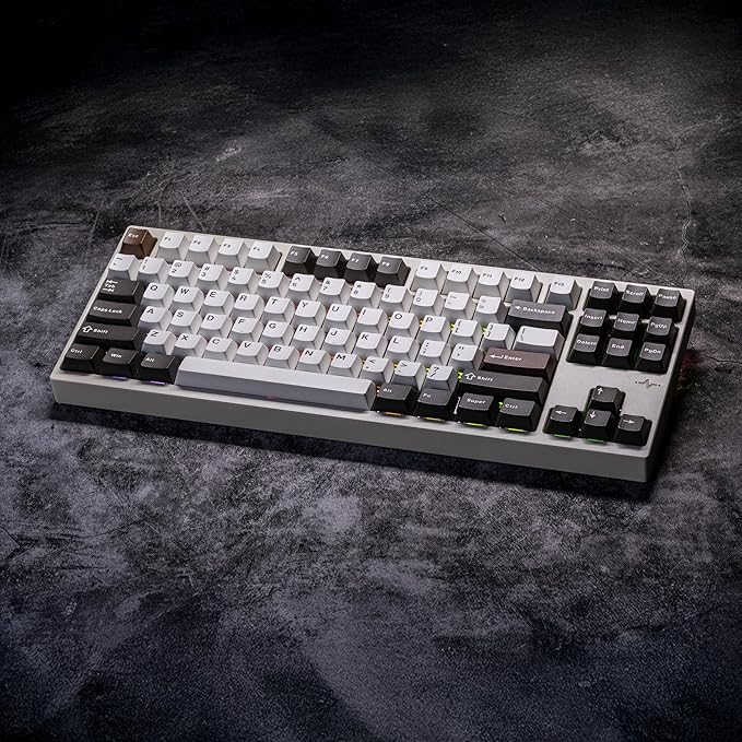 KEEBMONKEY WOBKEY Crush 80 Reboot CNC Aluminum 5-Second Quick-Release Triple-Mode Connectivity Mechanical Keyboard with Superior Acoustics (Pro White)