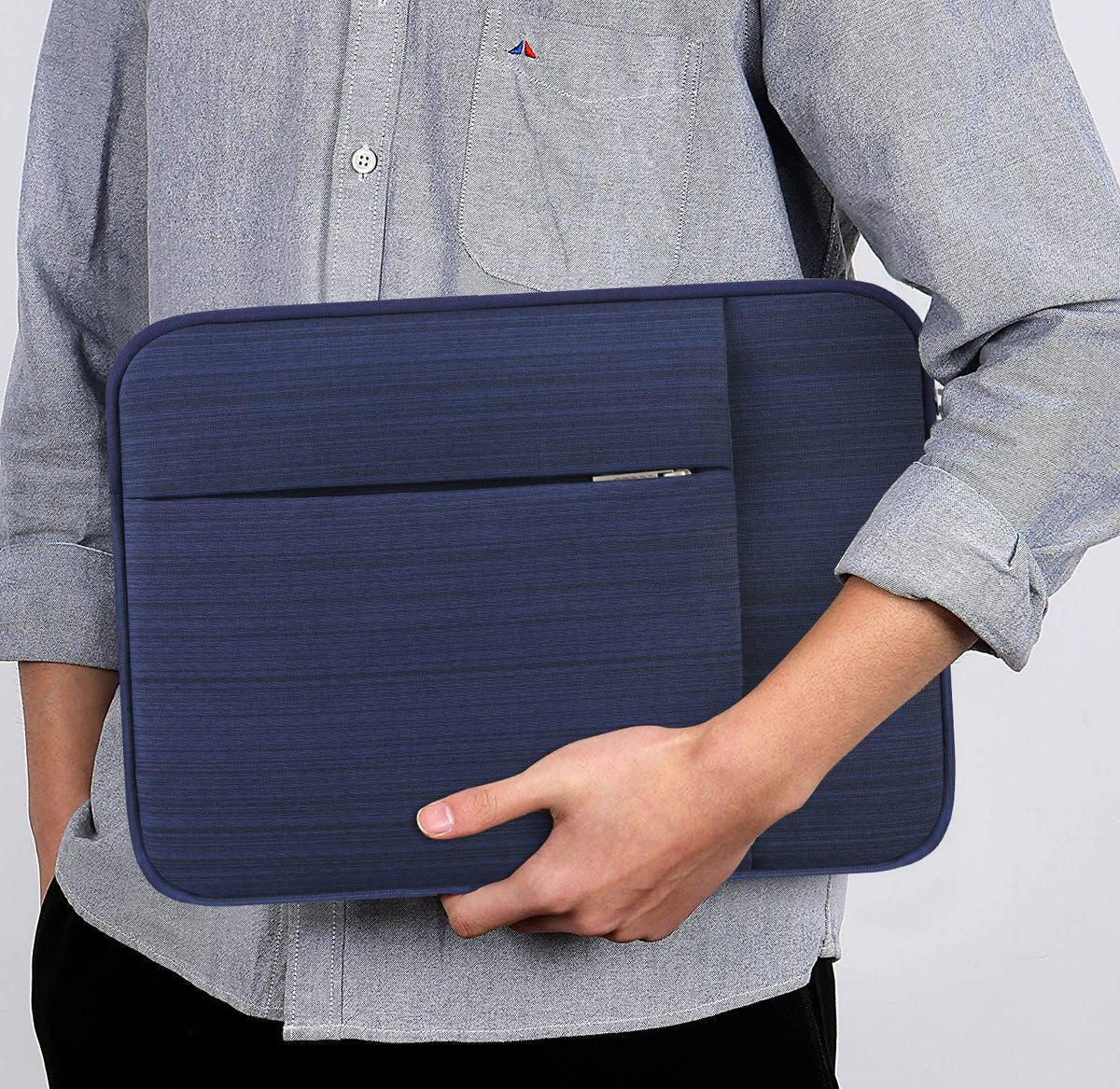 Lacdo 15-15.6 Inch Laptop Sleeve Case for Acer HP Lenovo Dell ASUS Laptop, Acer Aspire 15, HP Pavilion/Envy 15, Dell Inspiron/Latitude 15, Lenovo IdeaPad 15, ASUS ZenBook 15 Computer Bag, Blue