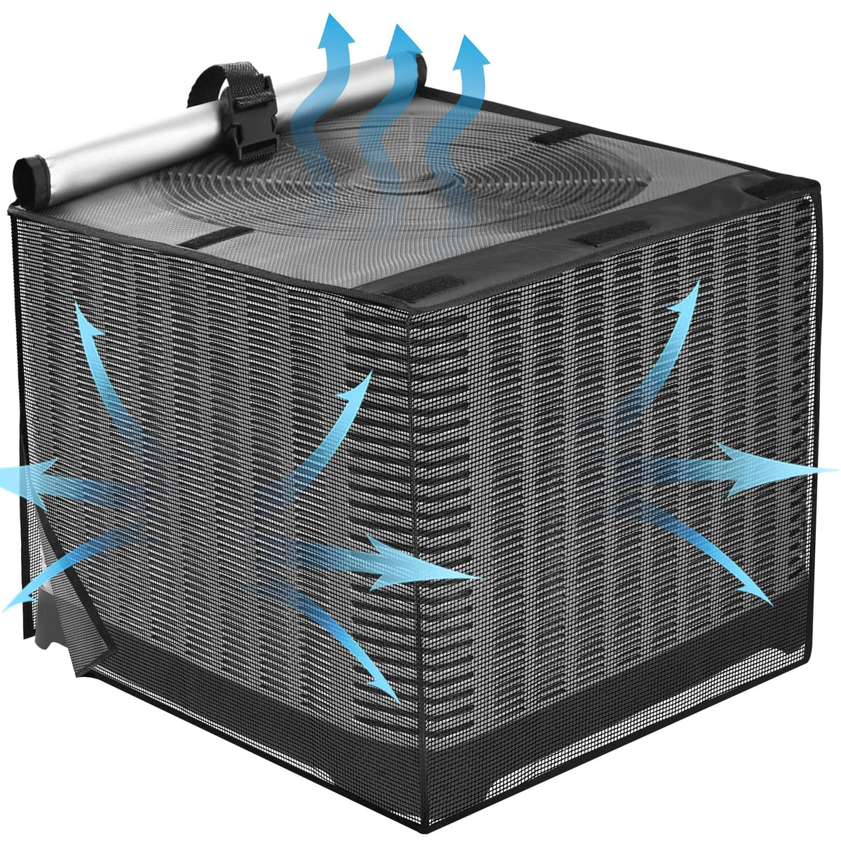 Air Conditioner Covers for Outside, Breathable Full Mesh With Waterproof Top Air Conditioner Cover for All Seasons, AC Unit Cove
