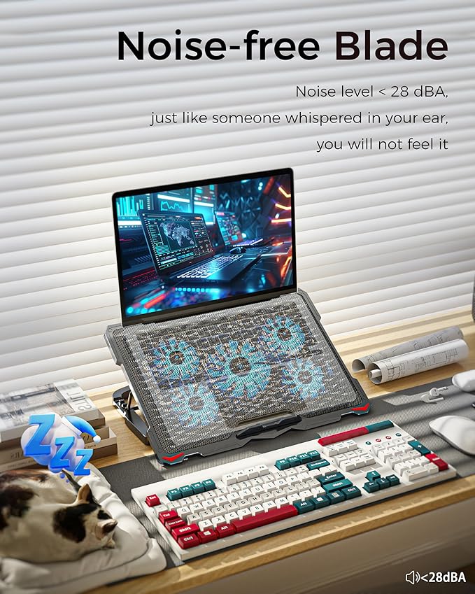 AICHESON AA3 Gaming Laptop 8 Cooling Fans and S035 Blue Laptop Cooler Set