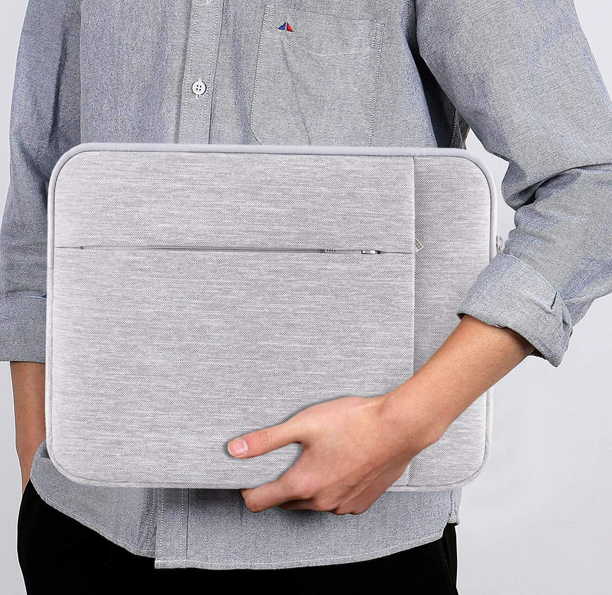 Lacdo 14 Inch Laptop Sleeve Case Computer Bag for HP Lenovo Dell ASUS Acer Chromebook 14 / HP Stream 14 / Dell Inspiron 14 / Lenovo IdeaPad 14 / Acer Spin 3 / ASUS ZenBook 14 Water-Resistant, Gray