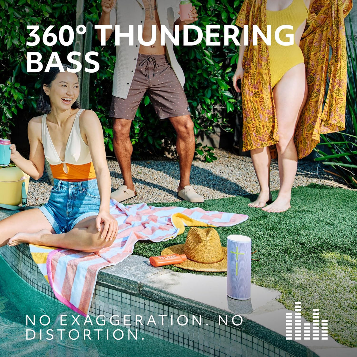 Ultimate Ears MEGABOOM 4 Portable Waterproof Bluetooth Speaker, 360-Degree Sound, Thundering Bass, 147ft Range, 20-Hour Battery, Floating Speaker - Red