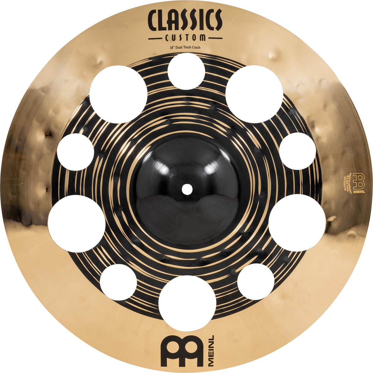 Classics Custom Dual 18 Trash Crash Cymbal for Drum Set, Dark/Brilliant - MADE IN GERMANY - B12 Bronze, 2-YEAR WARRANTY