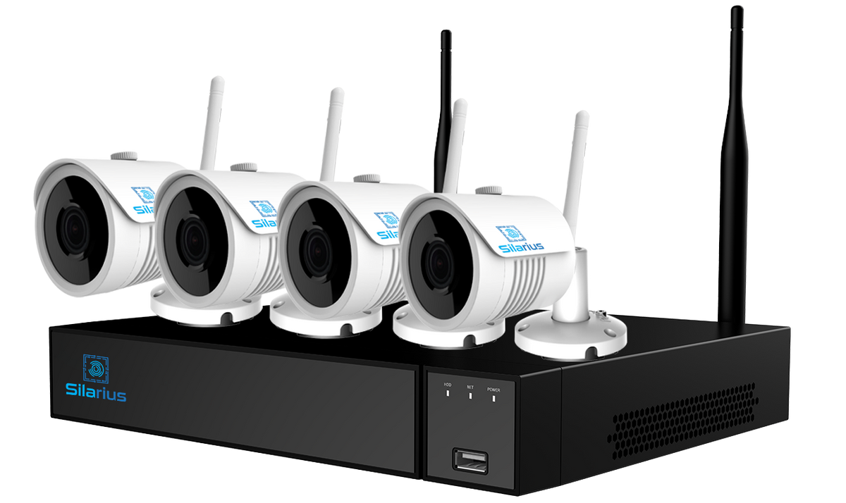Silarius SIL-4CHNVRWIFI8MPKIT AI 4CH 8MP WiFi kit, 4K, 3.6mm lens (NDAA Compliant), NO HDD